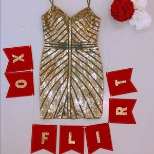 NEW JOVANI GOLD COCKTAIL DRESS